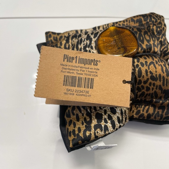 Pier One Sachets Set of 2 Black ans Leopard Print NWT - Picture 5 of 7
